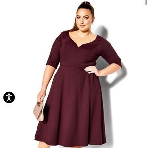 City Chic M 18 elbow dress
